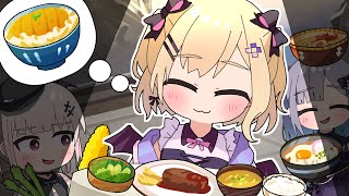 【手描き】かつ丼者の夢をみる食いしん坊な胡桃のあ【ぶいすぽっ!/花芽すみれ/胡桃のあ/空澄セナ】【マンガ動画/アニメ/VTuber】