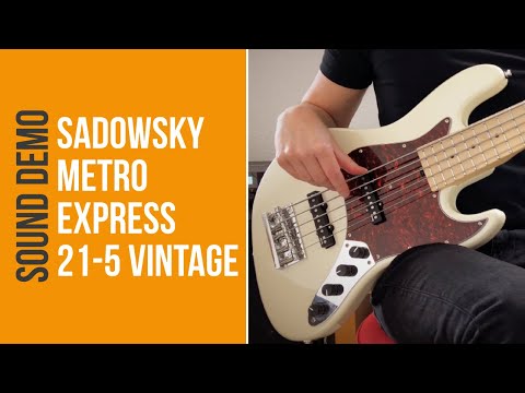 Sadowsky MetroExpress 21 Vintage 5 String - Sound Demo (no talking)