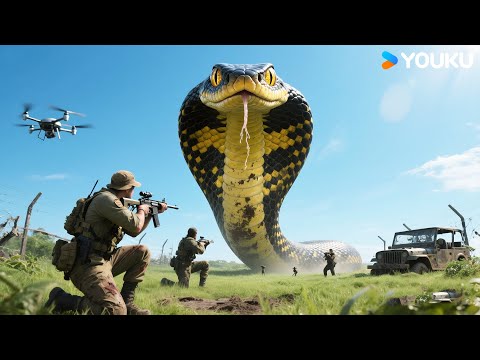 King Cobra ready to ATTACK! 👑🐍💢 Full DANGER mode! | Jurassic Revival | YOUKU MONSTER MOVIE