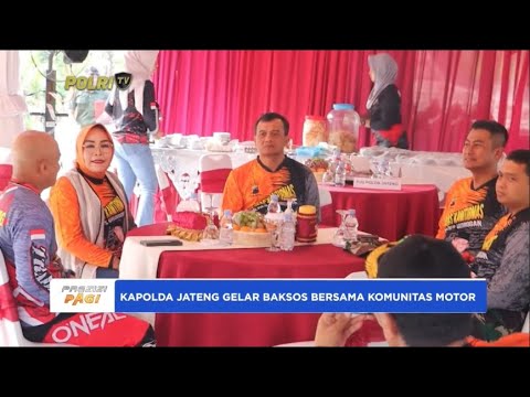 KAPOLDA JATENG GELAR BAKSOS BERSAMA KOMUNITAS MOTOR