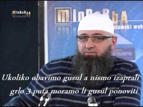 Ukoliko obavimo gusul a nismo izaprali grlo 3 puta moramo li gusul ponoviti