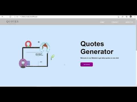 Quote Generator Using Htmlcss And Javascript 2021
