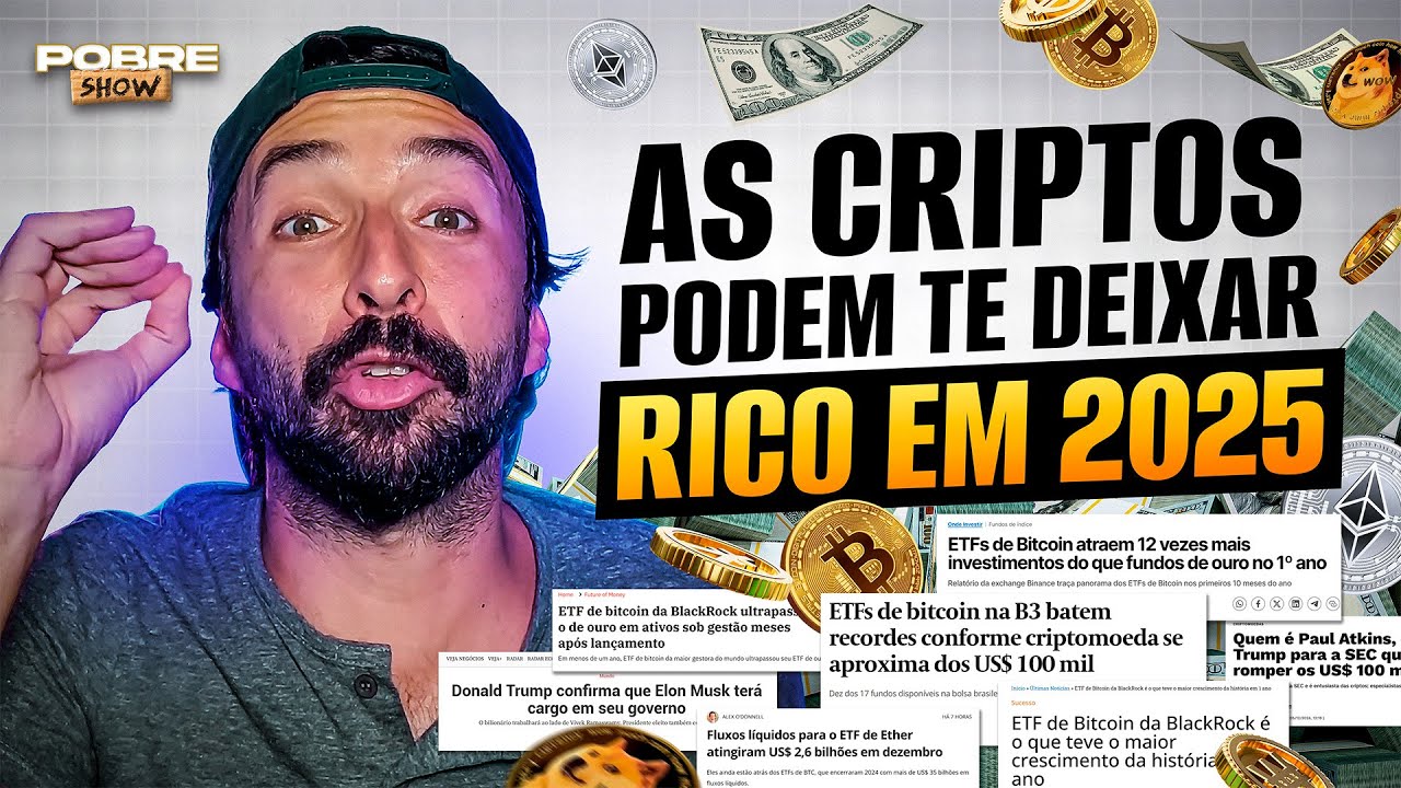 AS CRIPTOS VÃO DISPARAR EM 2025 e pode te deixar MILIONÁRIO