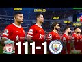 Liverpool 111 - 1 Man City | ft Mbappe Ronaldo Messi Neymar going to Liverpool | PES Gameplay
