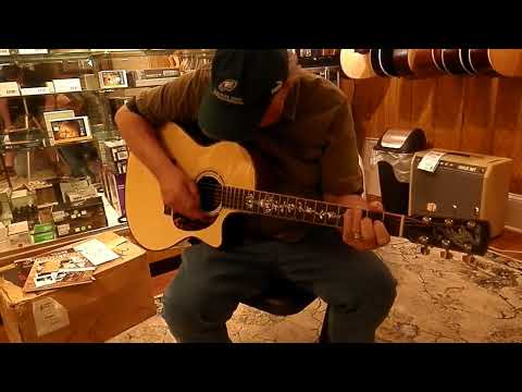 Larrivee Custom LV-10E Madagascar Rosewood Back & Sides, Moon Spruce Top, Dragon ,Vine-Vase Cutaway image 24