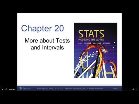 Statistics Chapter 20 - More About Tests and Intervals