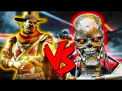 Erron Black Vs Terminator Army - Epic Battle - Mortal Kombat Costume Skin Mod