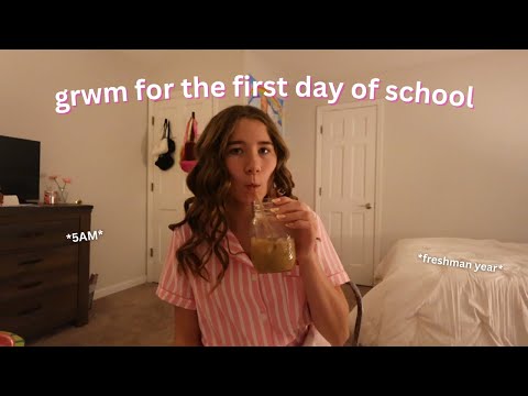 get ready with me for the first day of school *freshman year*