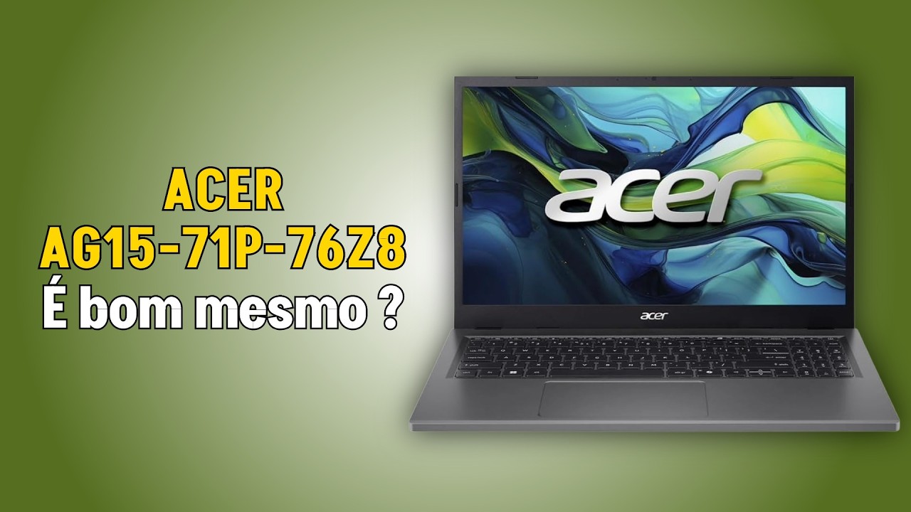 Miniatura da avaliação em vídeo de Notebook Acer Aspire Go 15 AG15-71PT-72EL Intel Core i7-13620H 16GB 512GB SSD 15.6 Touchscreen