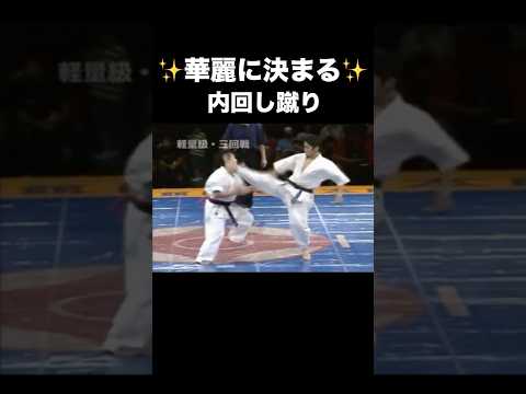 【華麗な足技】必殺の内回し蹴り【技あり】 #shorts