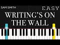 Sam Smith - Writing’s On The Wall | EASY Piano Tutorial