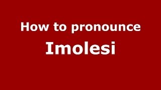 How to pronounce Imolesi