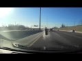 Car Tire Smashes Through Windshield