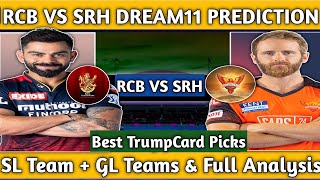 rcb vs srh dream11 prediction | rcb vs srh dream11 team | blr vs srh dream11 | srh vs rcb dream11