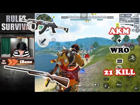 Carry my team 21 Kills!! AKM & WRO / Rules of Survival / Ep 233