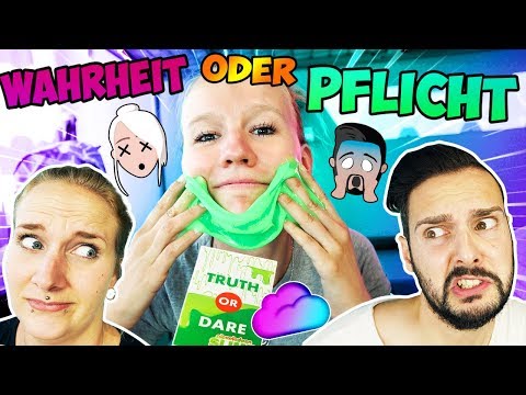 WAHRHEIT ODER PFLICHT SLIME CHALLENGE Kathis ekliger Bart aus Schleim &Kaans Socken voll mit Schleim