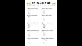 Download lagu Jlpt N5 kanji test: Challenge Yourself and Level Up Your Japanese! mp3