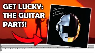 The Guitars of Get Lucky by DAFT PUNK! (Guitar Lesson + TABS)