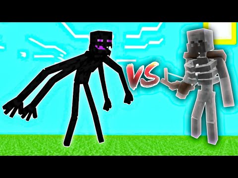 Mutant Enderman vs Mutant Skeleton - How many skeletons can kill one Enderman? #minecraft