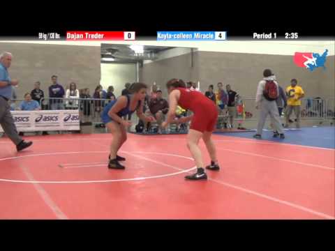 FILA Junior 59 kg / 130 lbs. - Dajan Treder vs. Kayla-colleen Miracle