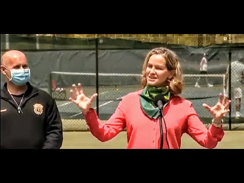 Nassau County Executive Discusses How To Safely Handle Your Balls On The Tennis Court