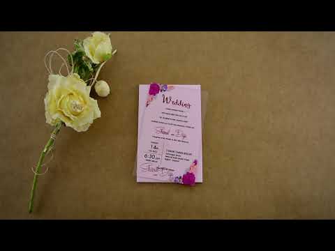 Awi-8863 latest floral acrylic wedding invite in multi color...