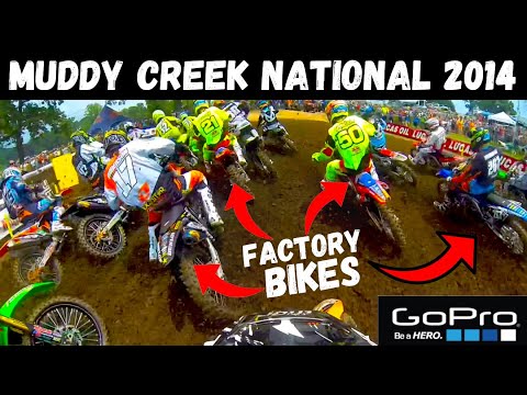 HELMET CAM - MY 2ND EVER PRO RACE! Muddy Creek National 2014 250 Moto 1 Throwback