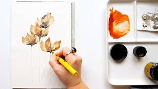 These Layered Watercolor Abstract Flowers EASY to Paint: meditative painting