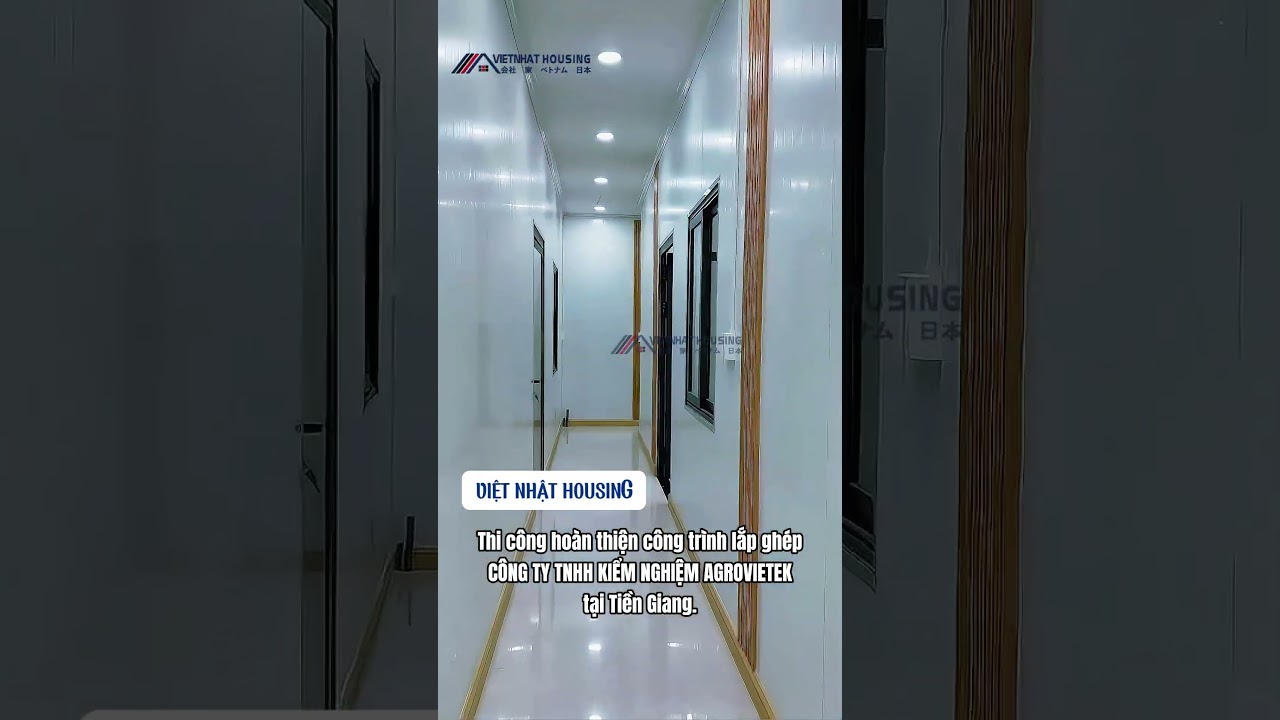Thi công hoàn thiện công trình lắp ghép Công ty TNHH kiểm nghiệm Agrovietek tại Tiền Giang