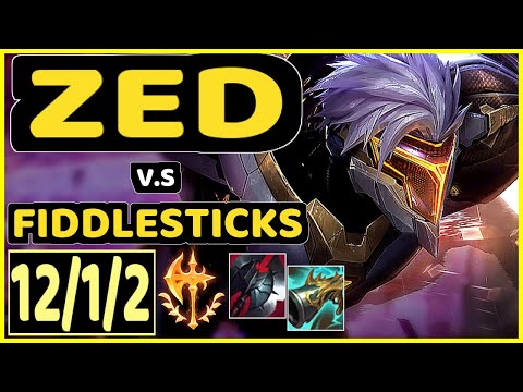 4LAN (ZED) vs FIDDLESTICKS - 12/1/2 KDA JUNGLE GAMEPLAY - BR Ranked MASTER