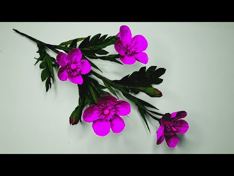 How To Make Buttercup Paper Flower | Crepe Paper Flowers | DIY