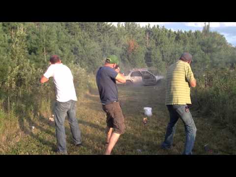 AK-47 / VZ-58 / AR-15 vs Shot up car