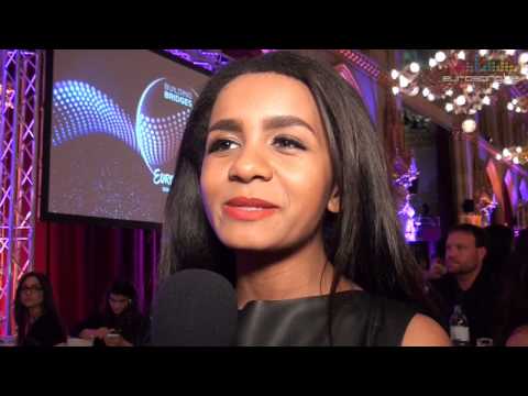Interview Aminata at the opening reception in Vienna - Latvia Eurovision 2015