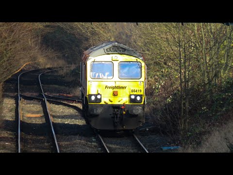 FL Class 66 No. 66419 on 0H68  Guide Bridge Yard - Crewe Basford Hall @ Stamford Rd on 03.12.19 - HD