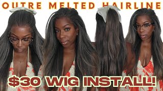 NEW to ME! $30 Kinky Soft Edges Wig | OUTRE Melted Hairline KinkySoft 1 Synthetic Review & Install
