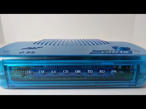 Testing Old Modems - Rainbow 56k Modem from Zoltirx - Check out those colors!