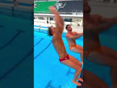 Diving synchro with Lachy McLean