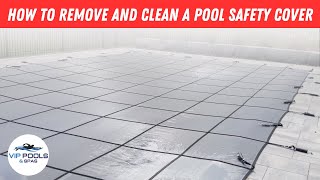 Safety Cover Removal at Pool Opening | How to Remove and Clean a Safety Cover | Pool Opening