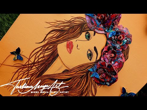 70. How to Create 3D Paint Skin Flowers using the Acrylic Bloom Technique! 🌹