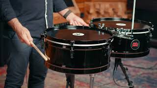 Meinl Percussion Diego Camacho Signature Timbales, Black Diamond - (DC1415) - 1/3