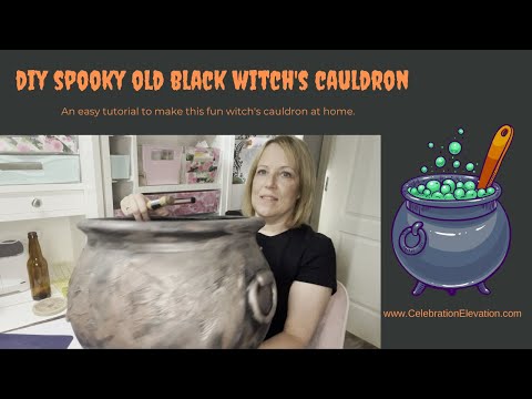 DIY Spooky Old Witch's Cauldron Tutorial