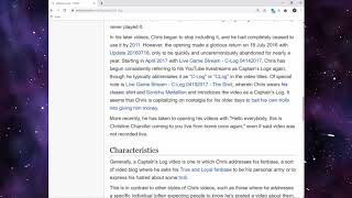 Chris Chan's Captain's Log   CWCki Discussions