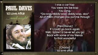 PAUL DAVIS - '65 Love Affair with Lyrics