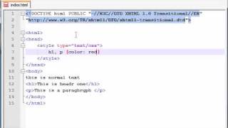 XHTML and CSS Tutorial - 28 - Style More Than One Elements & Span!