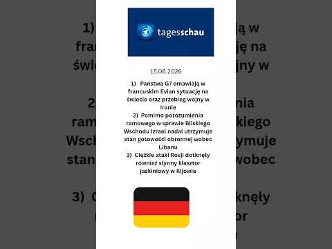 Niemiecki dziennik telewizyjny @tagesschau 15 czerwca