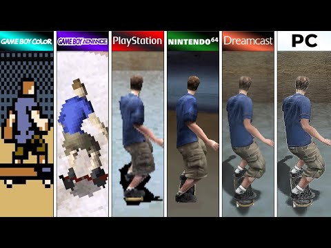 Tony Hawk's Pro Skater 2 (2000) GBC vs GBA vs PS1 vs N64 vs Dreamcast vs PC