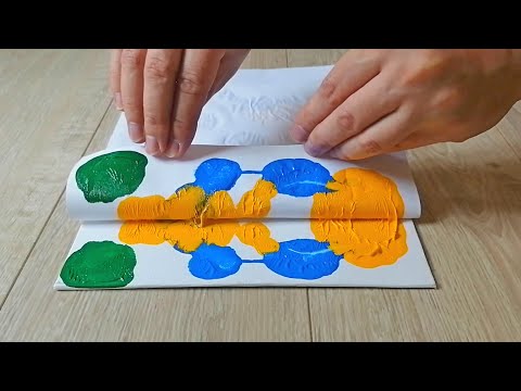 Paper Print Painting | Abstract Acrylic on Canvas | Work #114