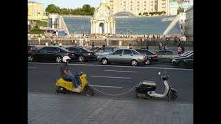 Авто приколы. На буксире. Auto jokes. Towing