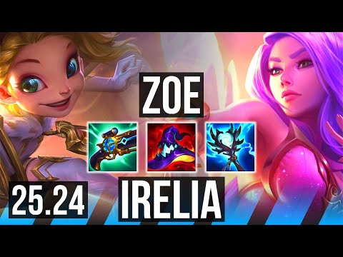 ZOE vs IRELIA (MID) | Perfect KDA: 13/0/8 | KR Master | 25.24