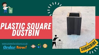 ♻️ Plastic Square Dustbin | GreenFurniture